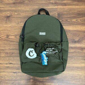 Cookies Orion Canvas Smell Proof Backpack Olive Green NWT